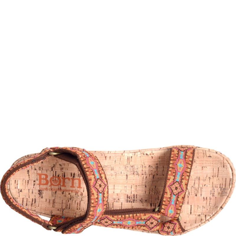 Born Women's Sirena Sandals - Orange Fabric (Multicolor)