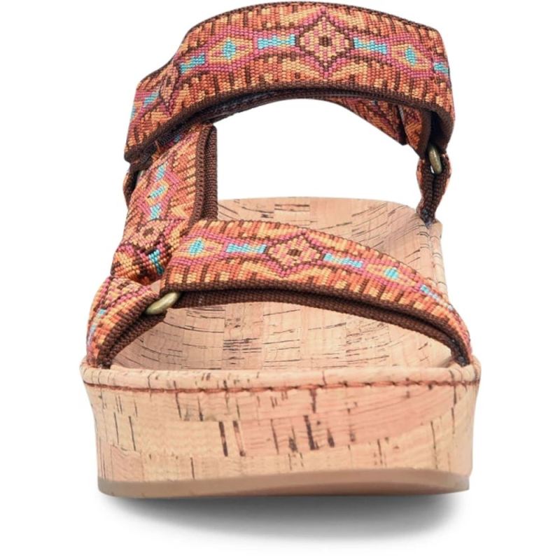 Born Women's Sirena Sandals - Orange Fabric (Multicolor)