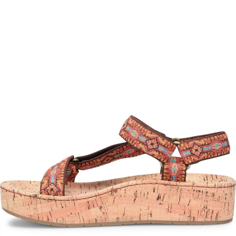 Born Women's Sirena Sandals - Orange Fabric (Multicolor)