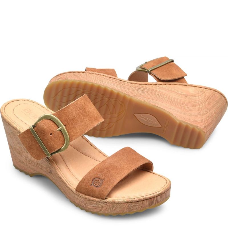 Born Women's Emily Sandals - Camel Distressed (Tan) Born Women's Emily Sandals - Camel Distressed (Tan)
