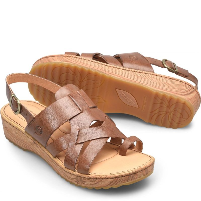 Born Women's Abbie Sandals - Luggage (Brown)