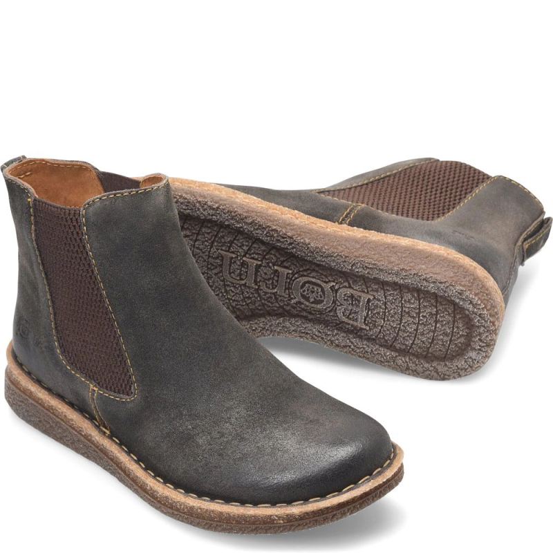 Born Women's Faline Boots - Dark Concrete Distressed (Grey)