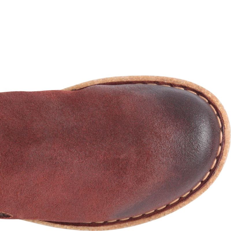 Born Women's Faline Boots - Dark Brick Distressed (Red)