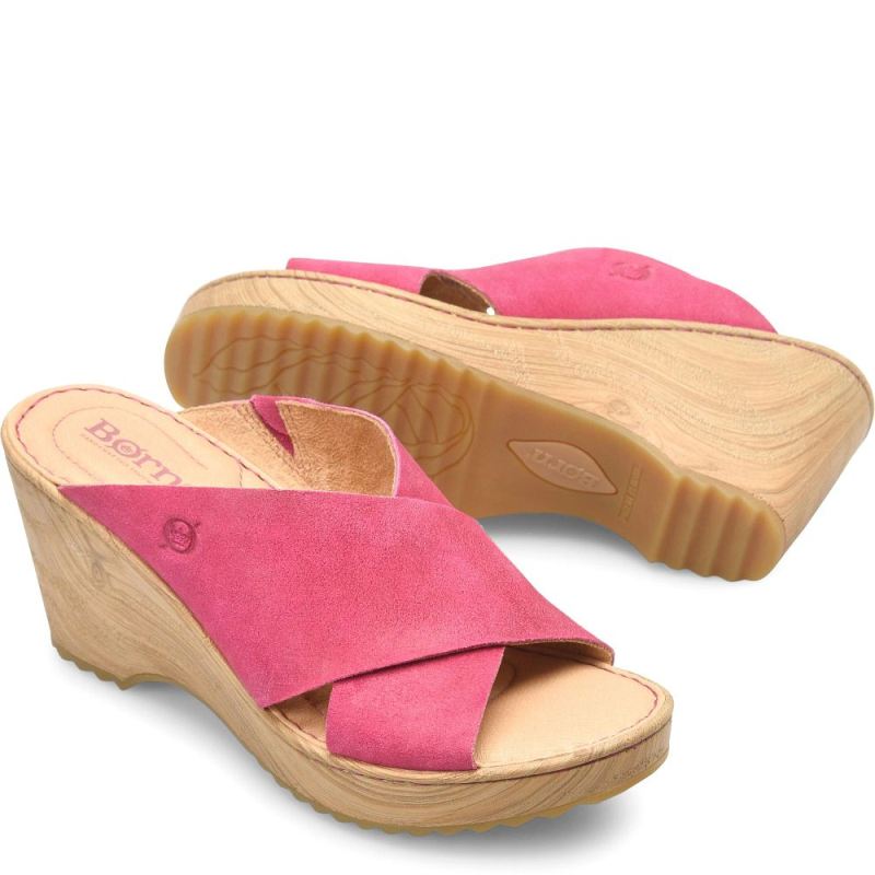 Born Women's Nora Sandals - Dark Peonia (Pink)