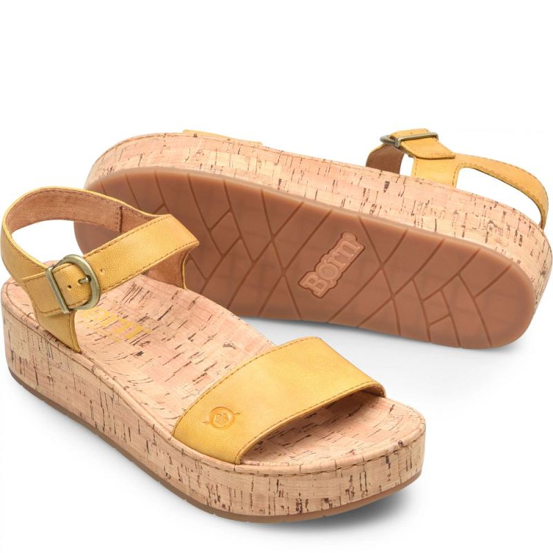 Born Women's Sari Sandals - Yellow Sun (Yellow)