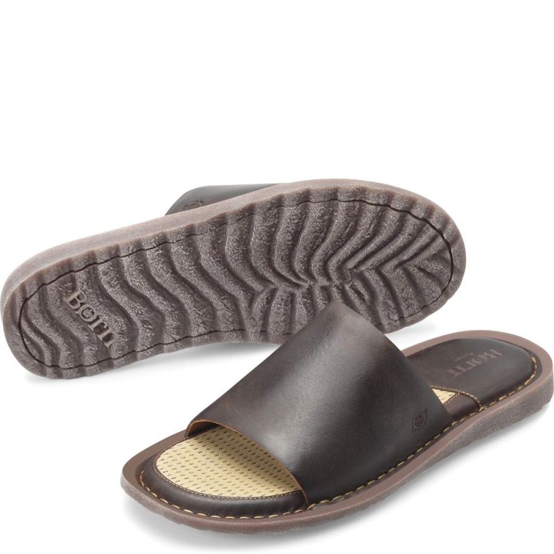 Born Men's Leeward Basic Sandals - Dark Castano (Brown)