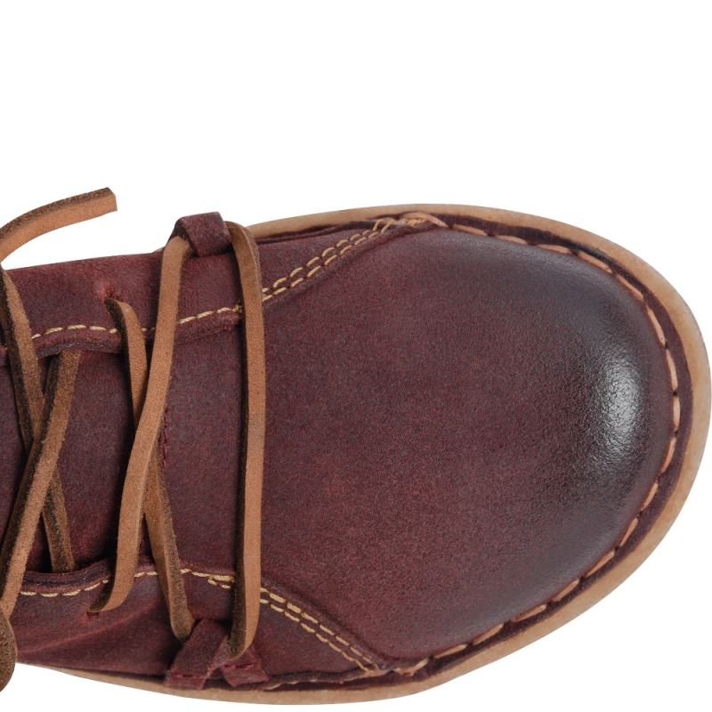 Born Women's Temple II Boots - Dark Brick Distressed (Red)
