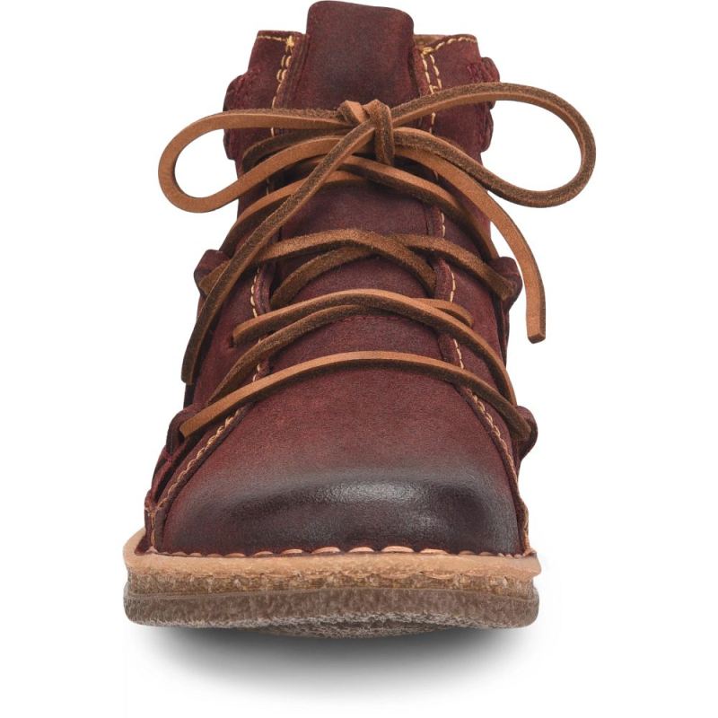 Born Women's Temple II Boots - Dark Brick Distressed (Red)