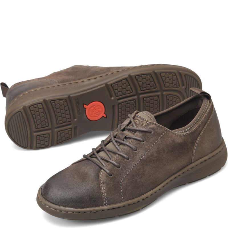 Born Men's Miles Slip-Ons & Lace-Ups - Taupe Mud Distressed (Bro
