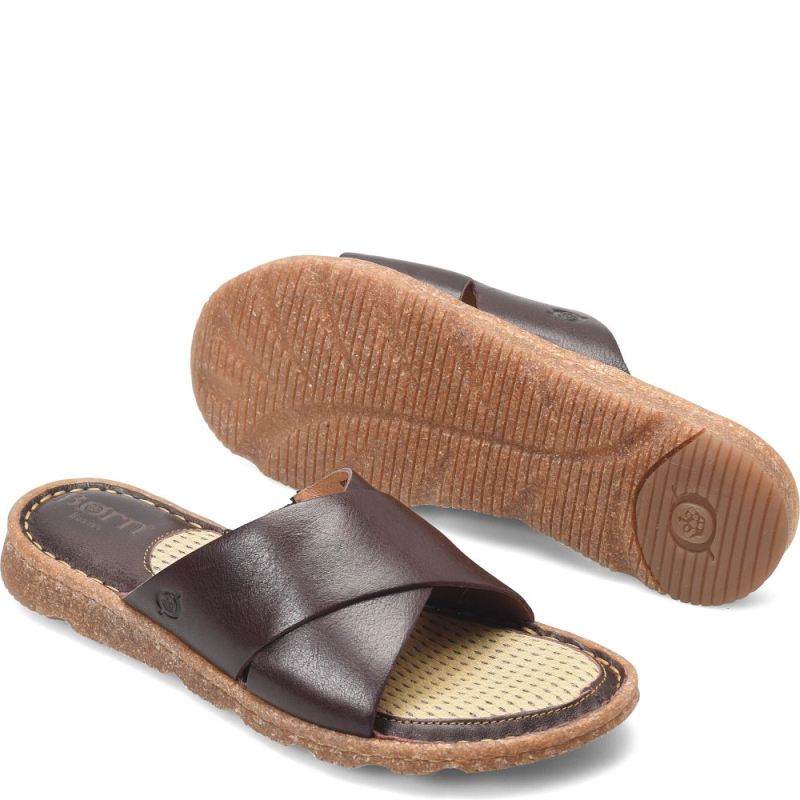 Born Women's Hana Basic Sandals - Dark Brown (Brown) Born Women's Hana Basic Sandals - Dark Brown (Brown)