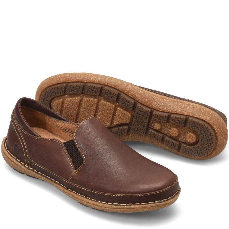 Born Women's Mayflower II Slip-Ons & Lace-Ups - Dark Brown Sequo
