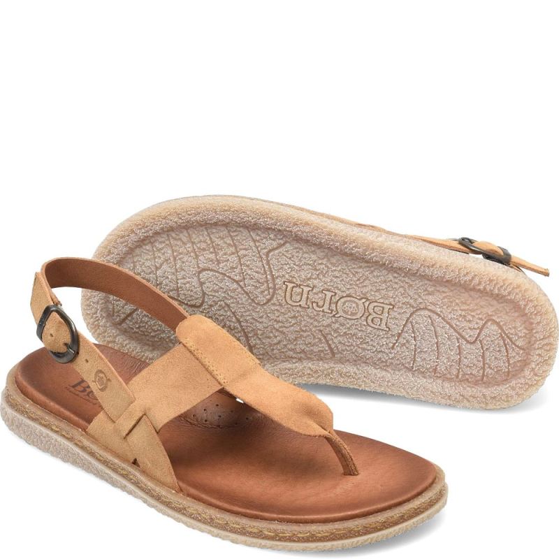 Born Women's Cammie Sandals - Camel Suede (Tan)