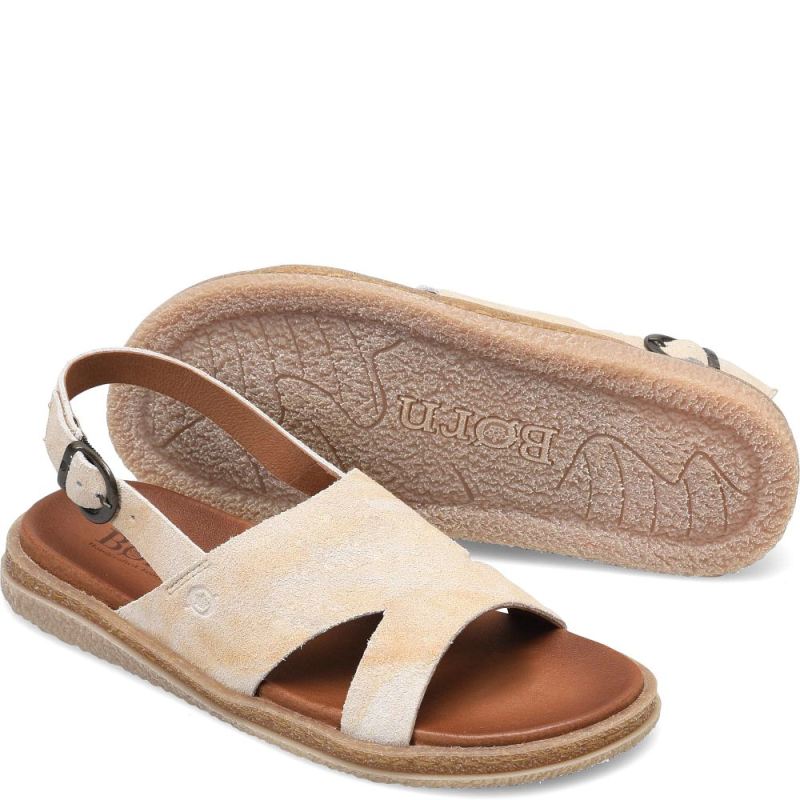 Born Women's Carah Sandals - Natural Sand Suede (Tan)