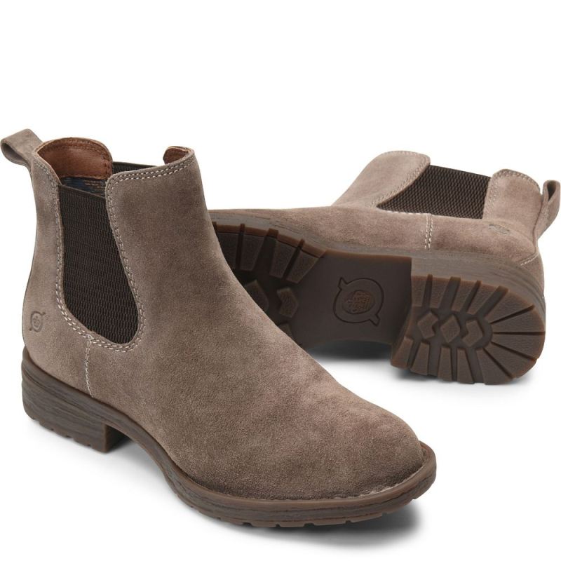 Born Women's Cove Boots - Taupe Mustang Suede (Grey)