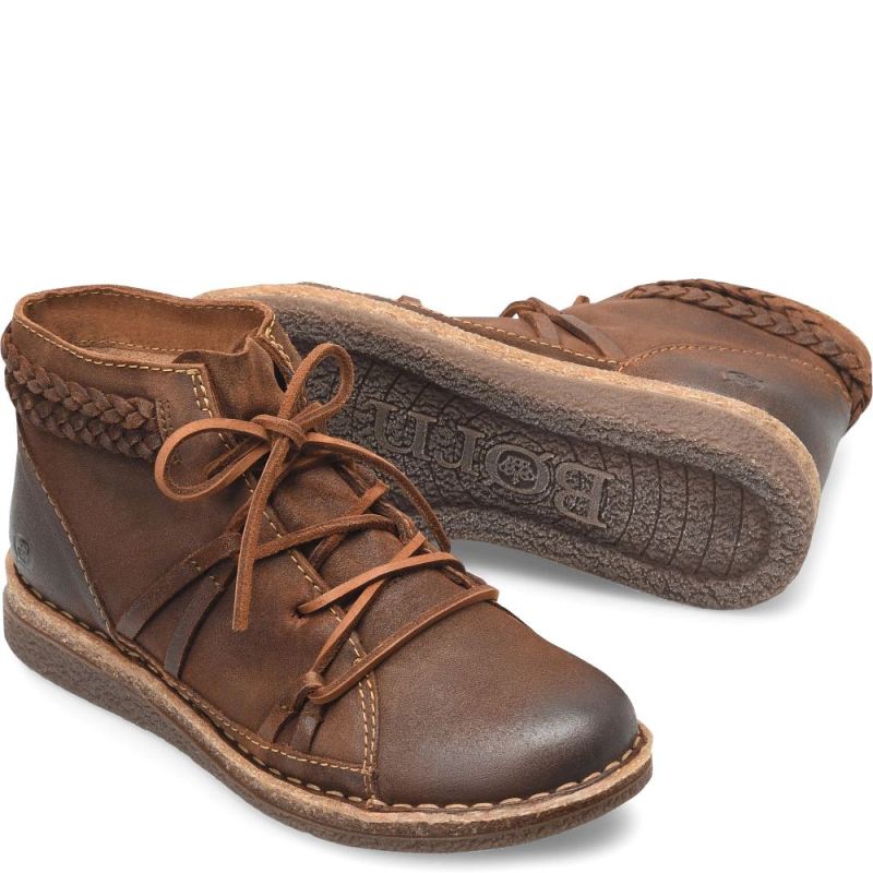Born Women's Temple II Boots - Glazed Ginger Distressed (Brown)