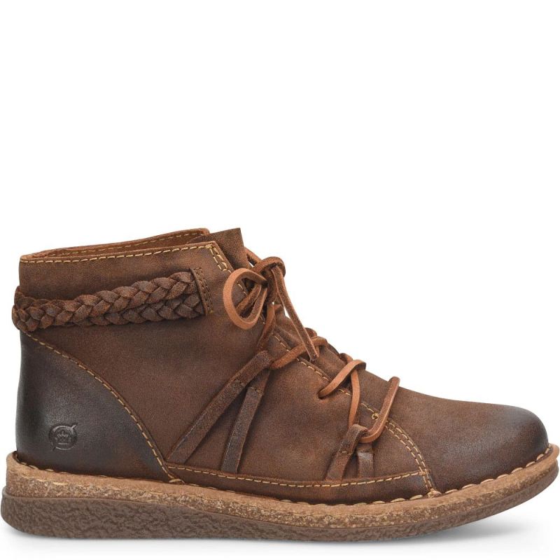 Born Women's Temple II Boots - Glazed Ginger Distressed (Brown)