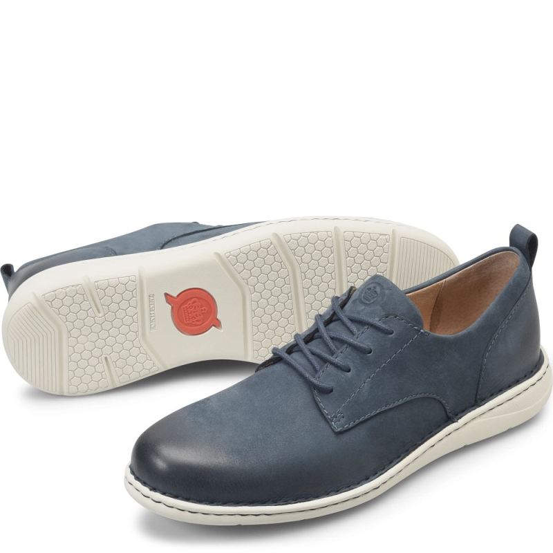 Born Men's Todd Slip-Ons & Lace-Ups - Navy Blue Night Nubuck (Bl