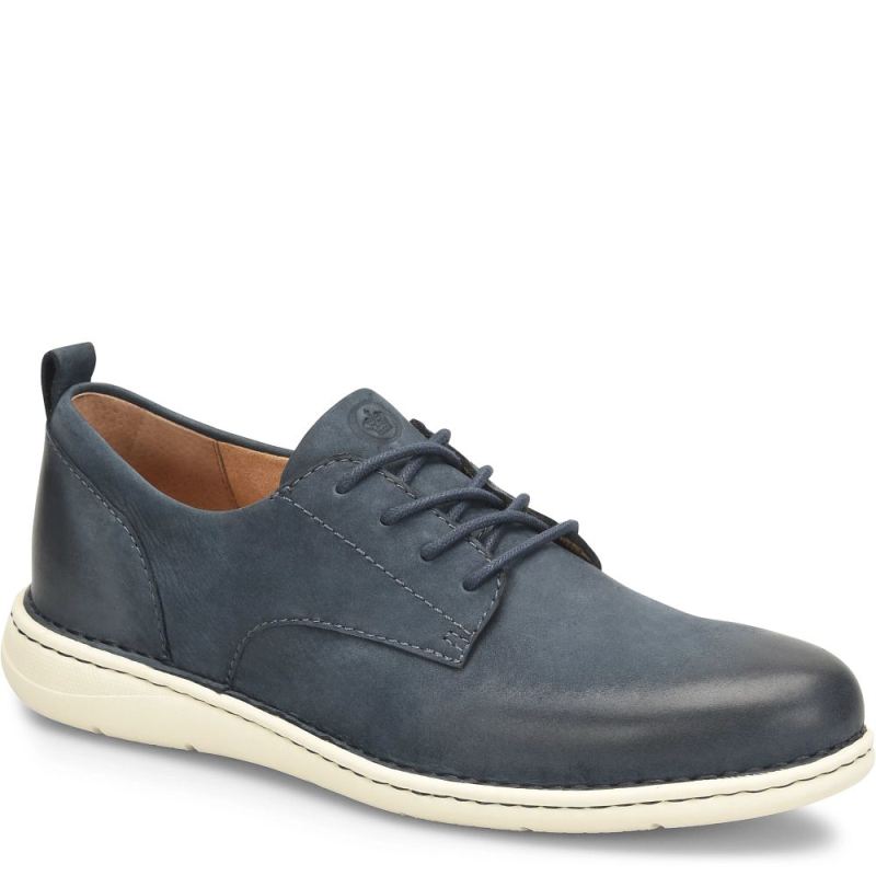 Born Men's Todd Slip-Ons & Lace-Ups - Navy Blue Night Nubuck (Bl