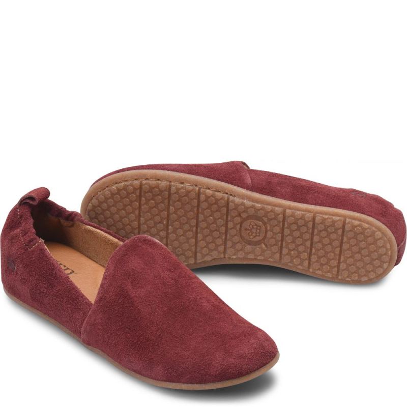 Born Women's Margarite Slip-Ons & Lace-Ups - Dark Brick Suede (R