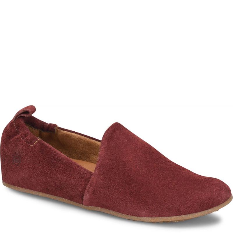 Born Women's Margarite Slip-Ons & Lace-Ups - Dark Brick Suede (R