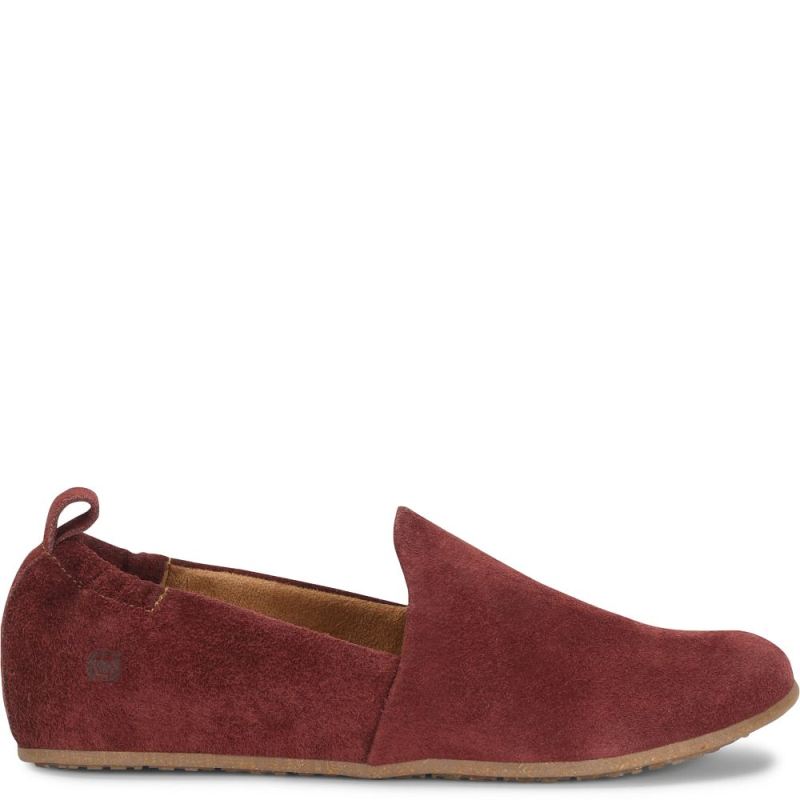 Born Women's Margarite Slip-Ons & Lace-Ups - Dark Brick Suede (R