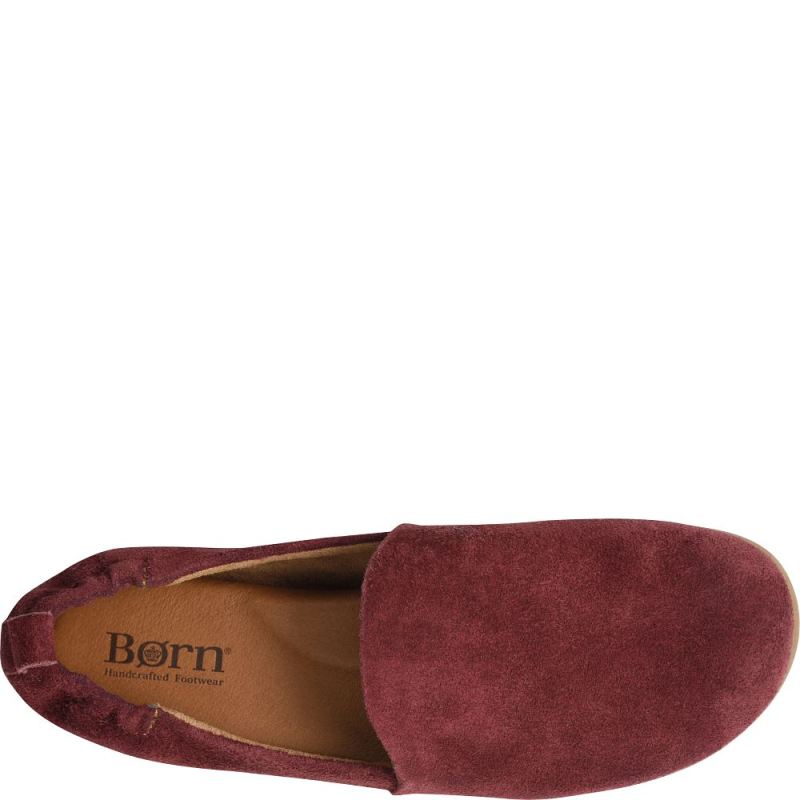 Born Women's Margarite Slip-Ons & Lace-Ups - Dark Brick Suede (R