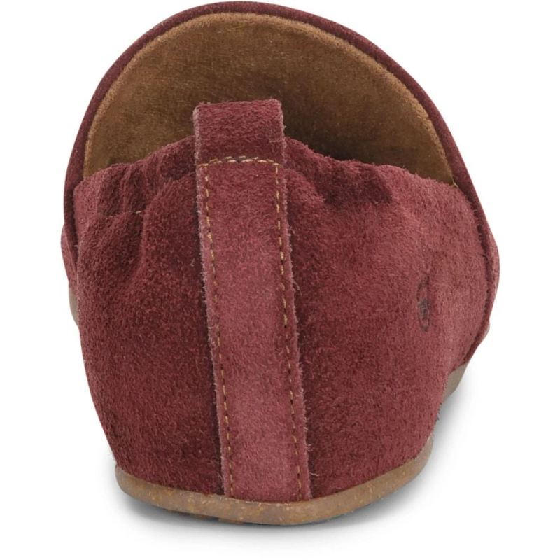 Born Women's Margarite Slip-Ons & Lace-Ups - Dark Brick Suede (R