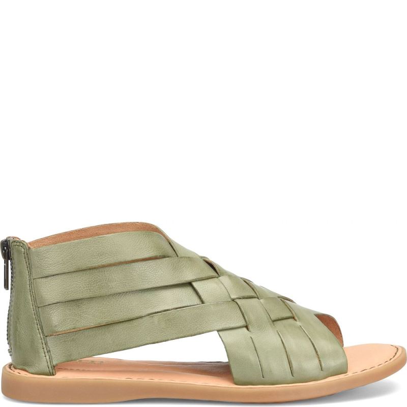 Born Women's Iwa Woven Sandals - Olivea Green (Green)