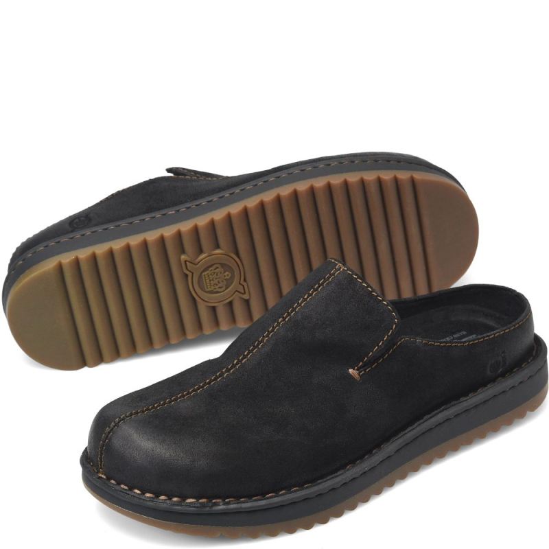 Born Men's Jude Slip-Ons & Lace-Ups - Black Distressed (Black)