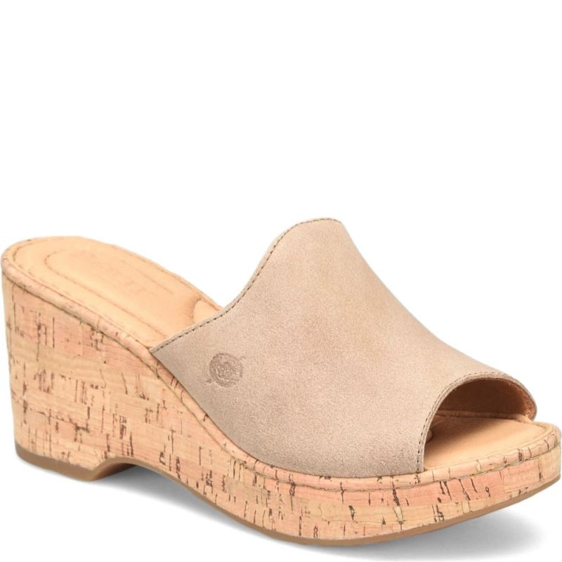 Born Women's Lilah Sandals - Cream Visone Distressed (Tan)