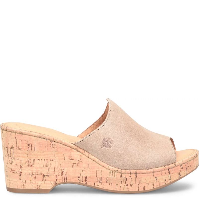 Born Women's Lilah Sandals - Cream Visone Distressed (Tan)