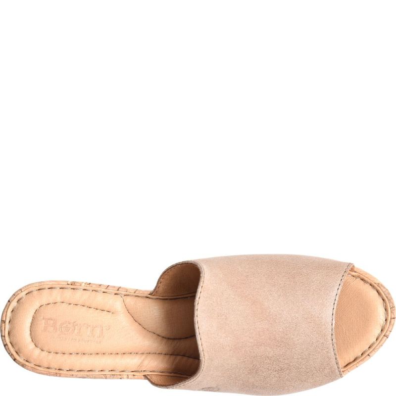 Born Women's Lilah Sandals - Cream Visone Distressed (Tan)