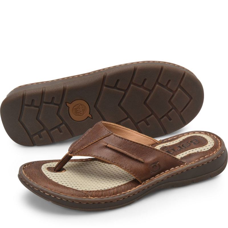 Born Men's Whitman Sandals - Tan Cymbal (Brown)