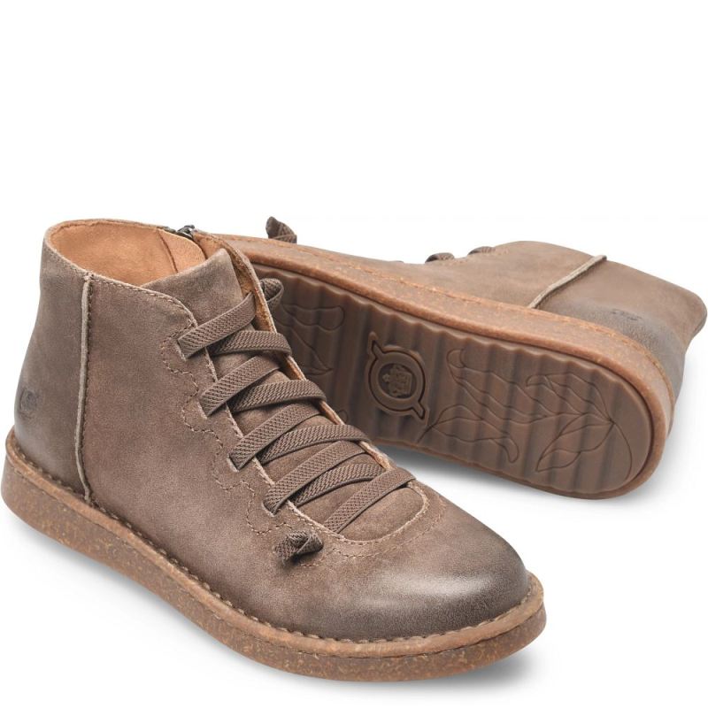 Born Women's Sienna Slip-Ons & Lace-Ups - Taupe Distressed (Tan)