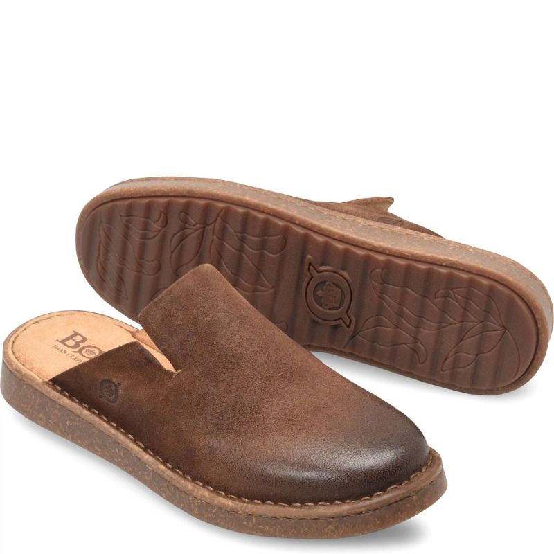 Born Women's Selina Clogs - Rust Tobacco Distressed (Brown)