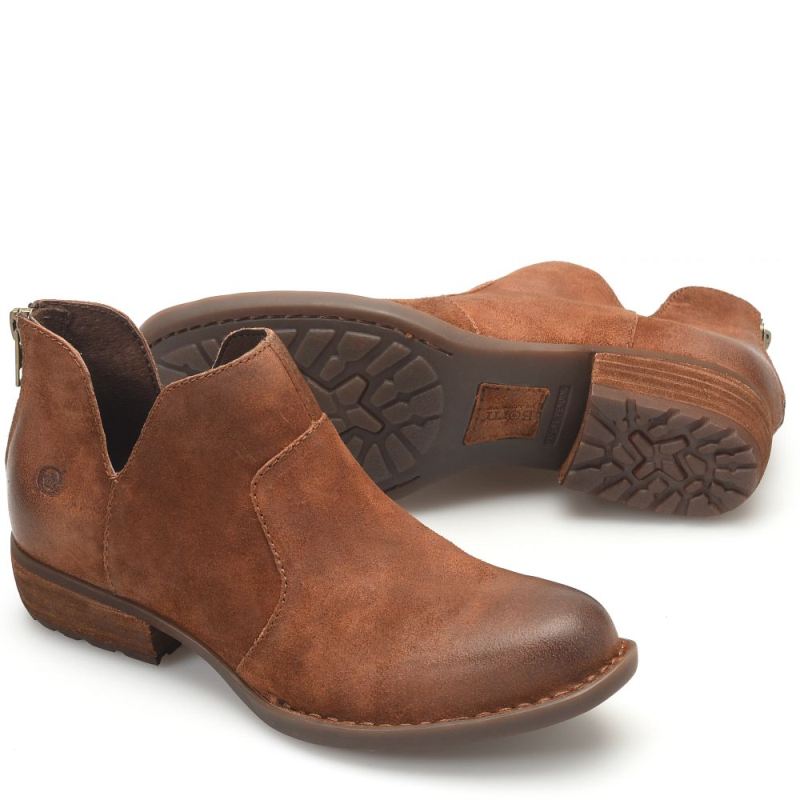 Born Women's Kerri Boots - Rust Tobacco Distressed (Brown)