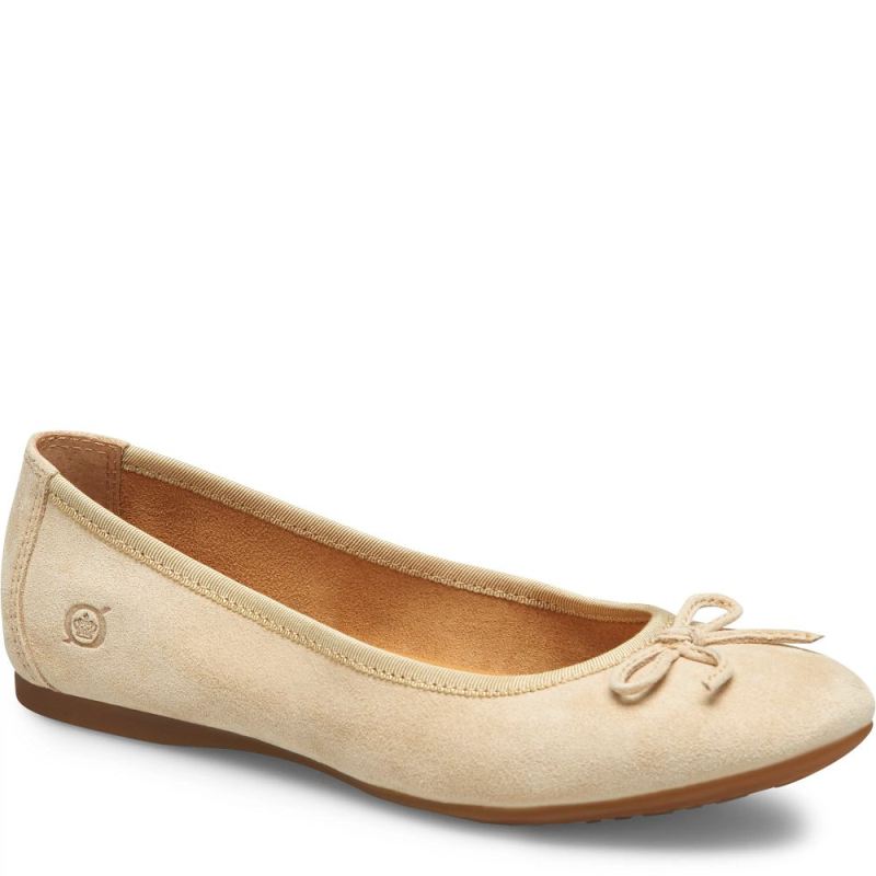 Born Women's Brin Flats - Naturale Suede (Tan)