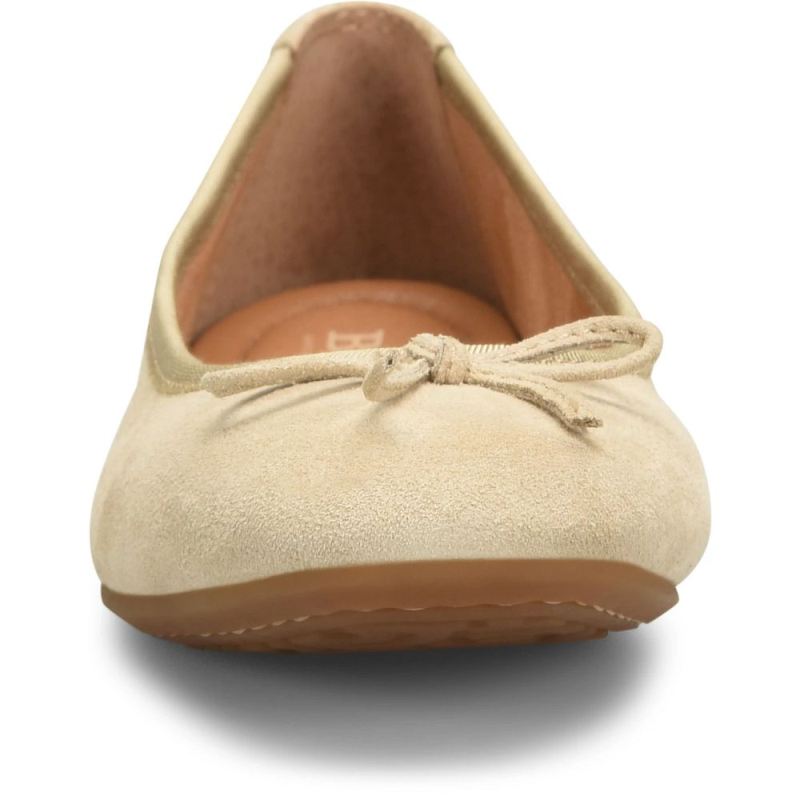 Born Women's Brin Flats - Naturale Suede (Tan)