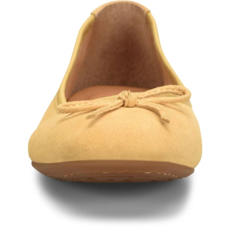 Born Women's Brin Flats - Yellow Suede (Yellow)