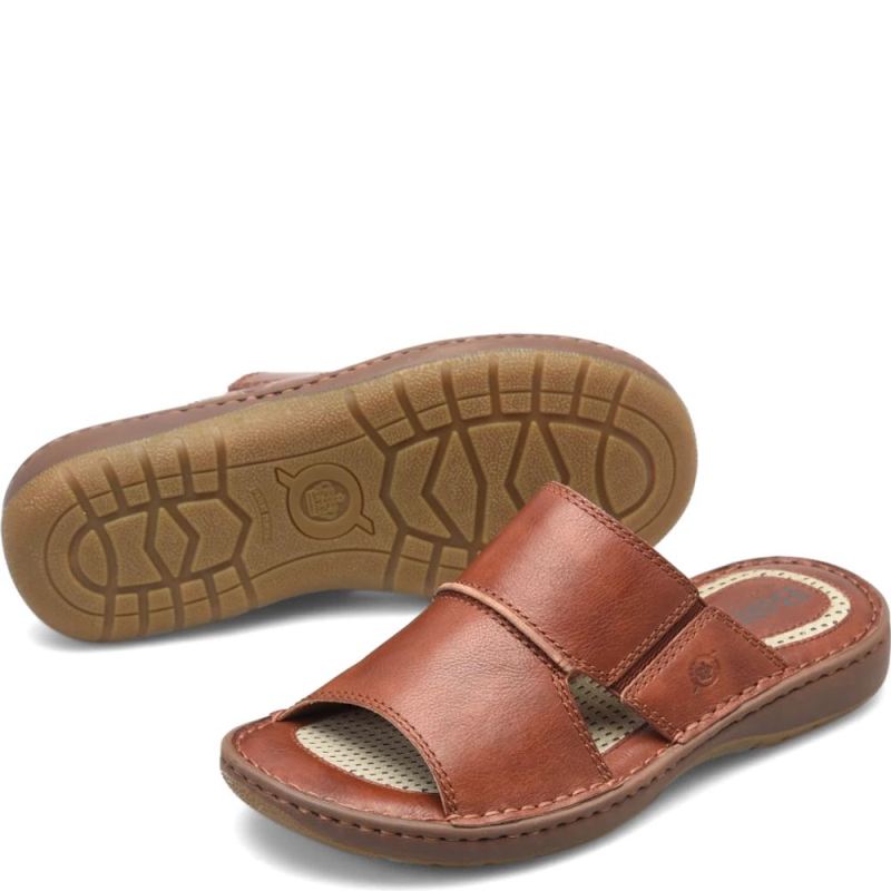 Born Men's Flores Sandals - Dark Tan Bourbon (Brown)